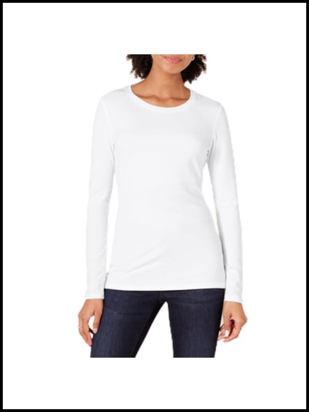 Women's Long Sleeve Crewneck T-Shirt Regular Fit Cotton Modal Jersey